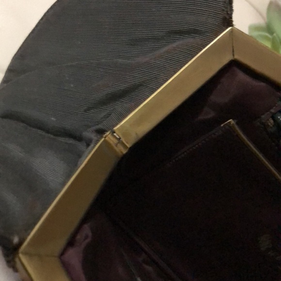 Vintage 1940’s Weeda Corde Winged Clutch-Brown Grosgrain Fabric-14x6.5-EUC - Picture 14 of 17